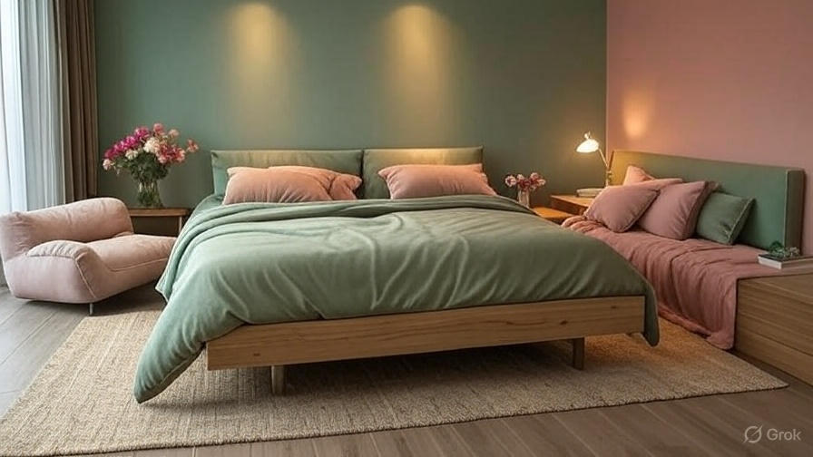 Sage Green and Pink Bedroom Ideas